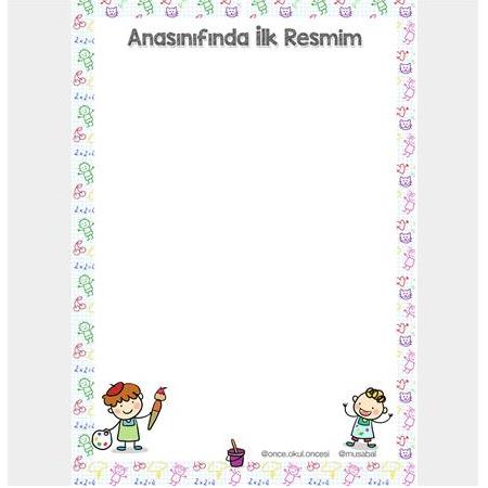 Anaokulunda İlk Resmim Portfolyo İçin