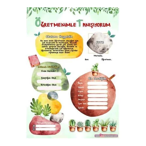 Öğretmenimle Tanışıyorum Sayfası