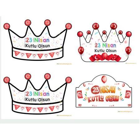 23 Nisan Taç Kalıpları Okul Öncesi