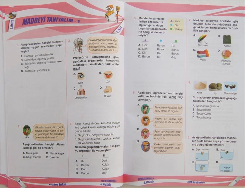 Koza Karaca 4 Sinif Fen Bilimleri Soru Bankasi Okul Oncesi Destek