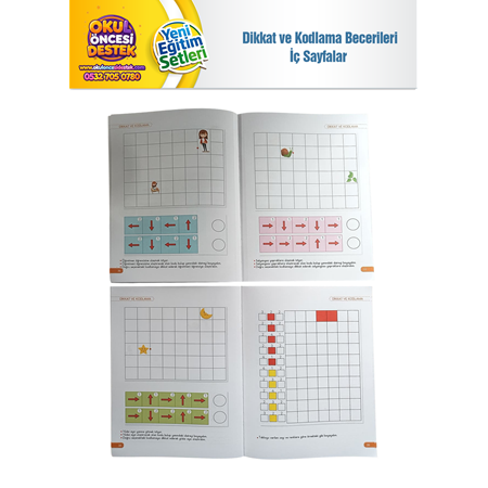 Okul Öncesi Dikkat ve Kodlama Kitabı 5-6 Yaş