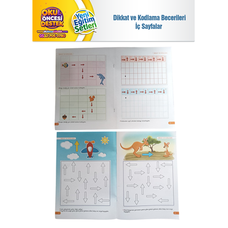 Okul Öncesi Dikkat ve Kodlama Kitabı 5-6 Yaş