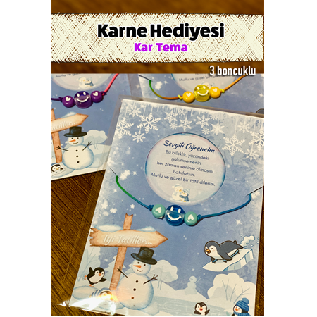 Karne Hediyesi Bileklik Kar Gülen Yüz Tema Temalı