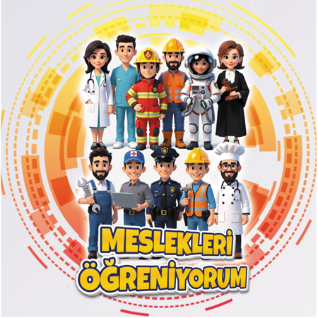 Meslekleri Öğreniyorum 2x2 Metre Pano Branda