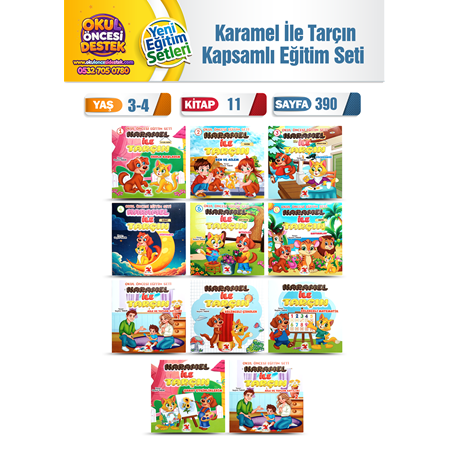 Karamel İle Tarçın 3-4 Yaş Kapsamlı Eğitim Seti 2025 Basım