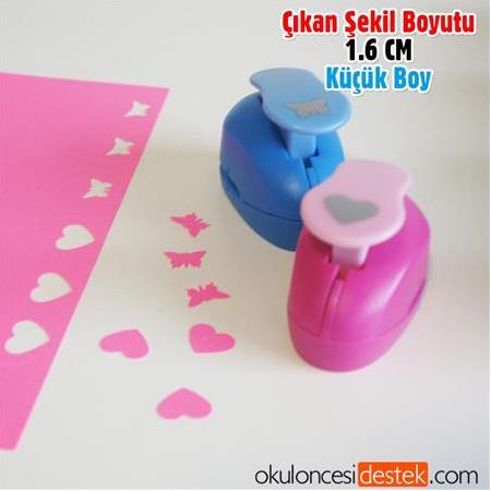 Şekilli Delgeç Mini Boy 1,6cm Şekilgeç Bigpoint 24'lü