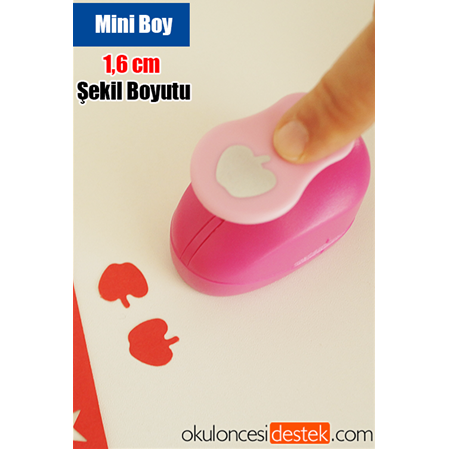 Elma Şekilli Mini Boy 1.6cm Şekilgeç Bigpoint