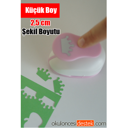 Taç Şeklinde Küçük Boy 2,5cm Şekilgeç Bigpoint