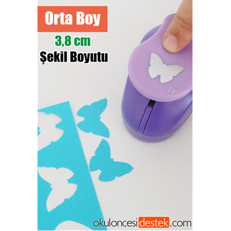 Kelebek Şeklinde Orta Boy 3,8cm Şekilgeç Bigpoint