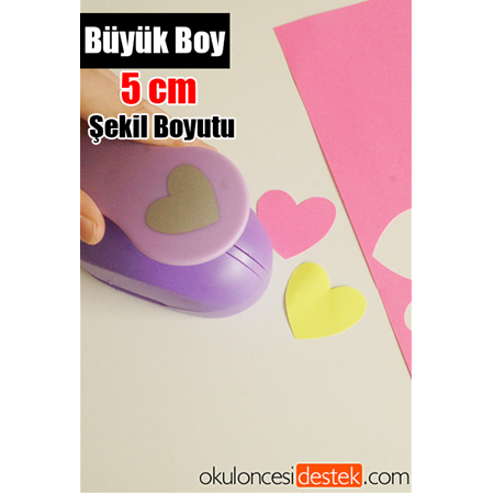 Kalp Şeklinde Büyük Boy 5cm Şekilgeç Bigpoint