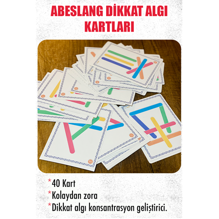 Abeslang Dikkat Algı Geliştirme Kartları "Dil Çubuğu"