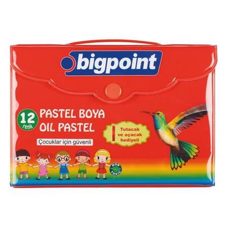 Çantalı Yıkanabilir 12 Renk Pastel Boya Bigpoint Marka