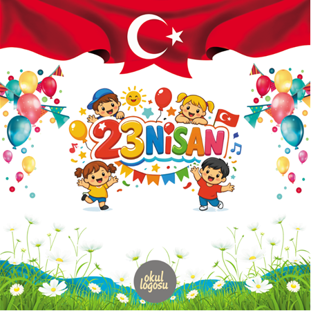 23 Nisan Çocuk Bayramı Panosu 2 Metre x 2 Metre-2