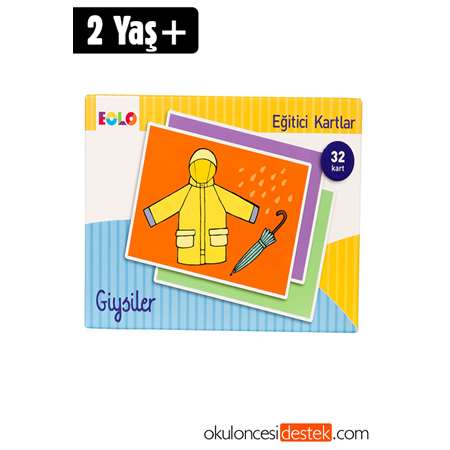 Eolo 1-3 Yaş Arası Çocuklar İçin  Eğitici Kartlar (Giysiler)