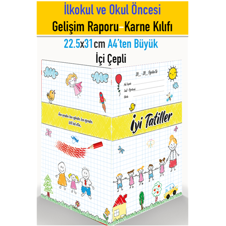 Çizim Temalı Gelişim Raporu ve Karne Kılıfı A4